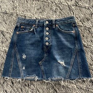 We The Free Denim A-line Mini Skirt 2️⃣